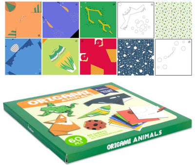 Explore Creativity: 3-in-1 60pcs Paper Kids Funny Origami Set