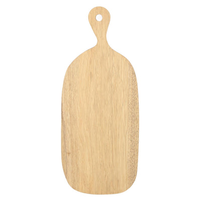 Pure Vibe Wood Cutting Board with Handle for Displaying and Preparing Food